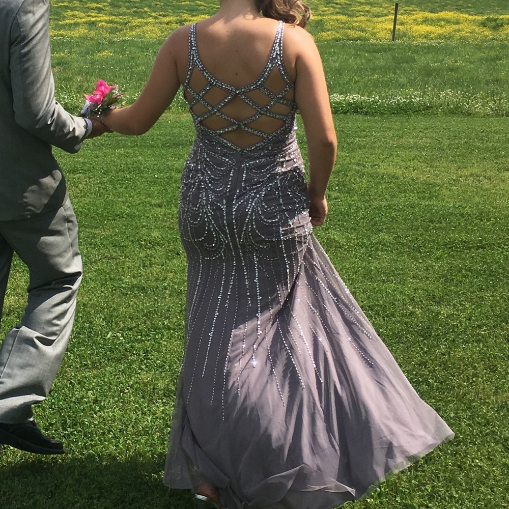 Grey Prom Dress